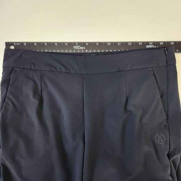 Alchemy Equipment Crop Trouser Pant Womens S Navy Side Zip Stretch Relaxed - Picture 5 of 12